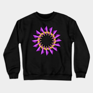 Purple and yellow mandala Crewneck Sweatshirt